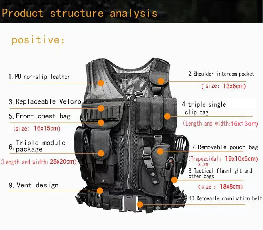 Verstelbare Molle Tactische Ve - Hunting Outdoor Game recensie en prijs