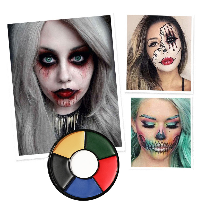 6-kleuren olie gezichtsverfpal - Camo Face Paint recensie en prijs